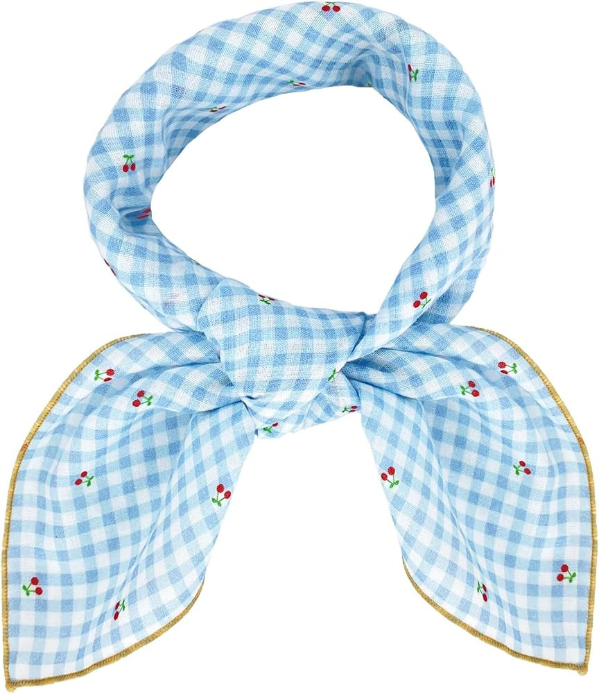 Square Satin Head Scarf for Women Silk Feeling Cotton Scarf Hair Bandana Neck Scarf for Girls | Amazon (US)