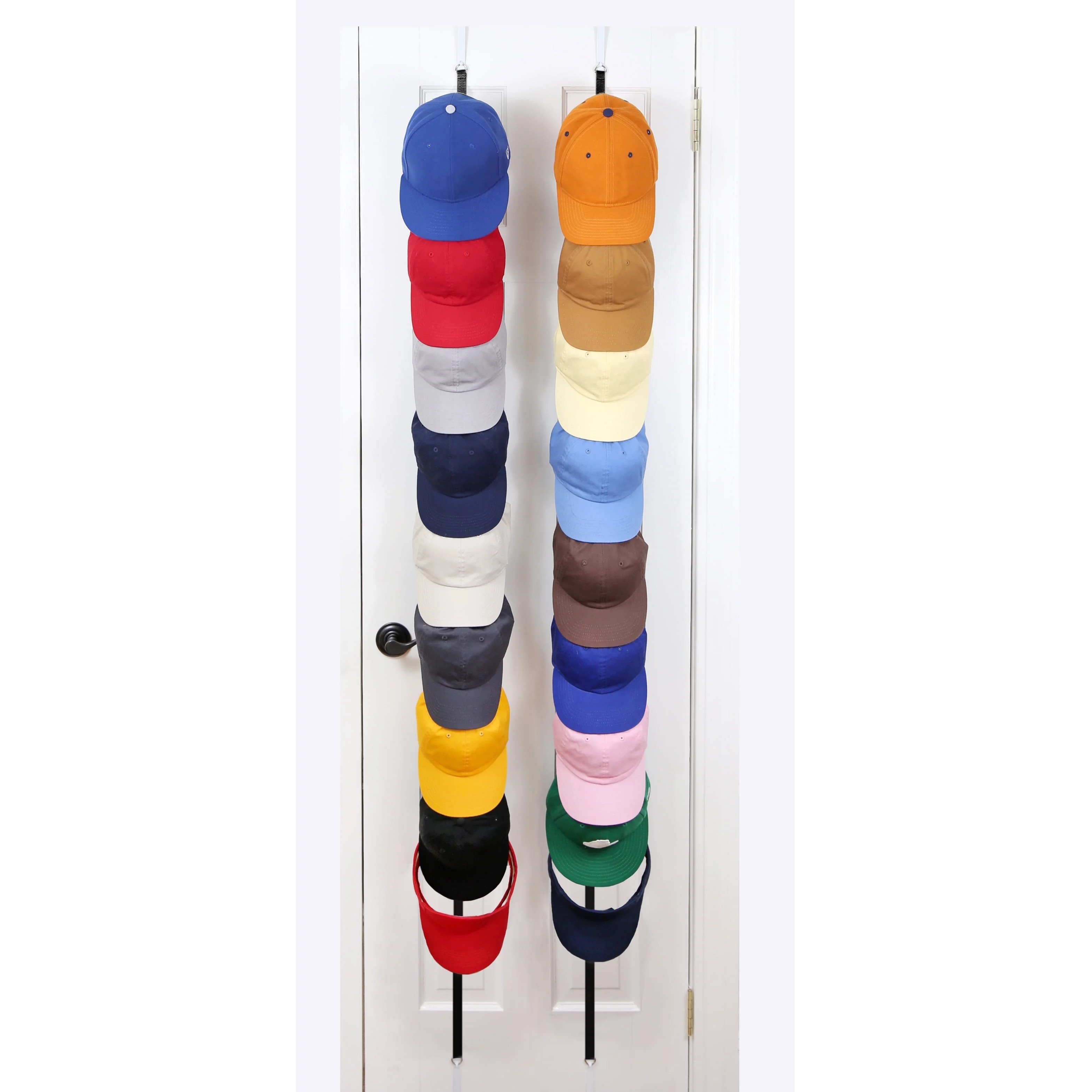 Perfect Curve CapRack18 Over-the-Door Hat Rack, Holds Up to 18-36 Caps, Black | Walmart (US)