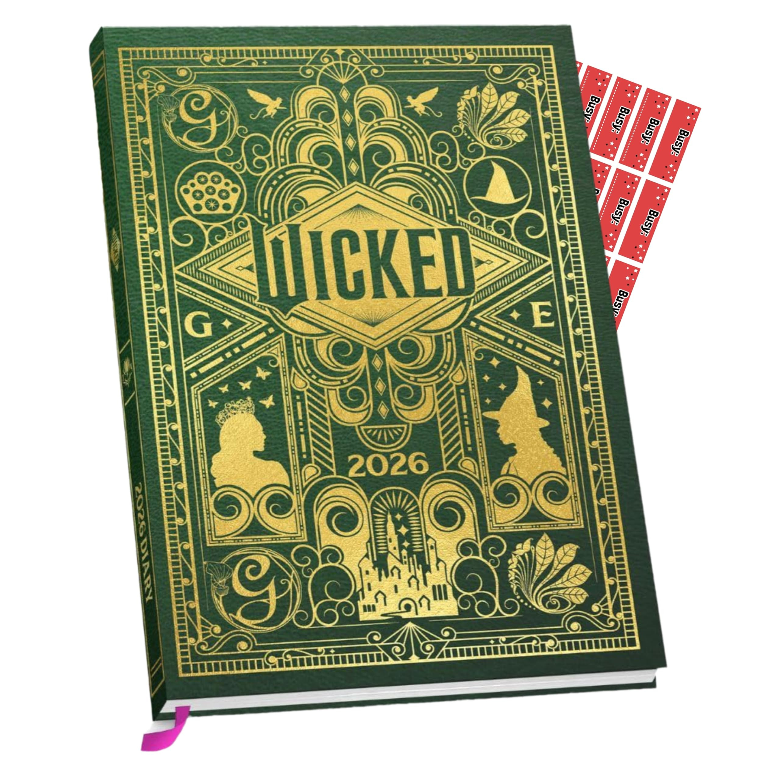 Wicked Movie Diary 2026 A5 Hardback Diary Calendar with FREE Organisational Stickers Included | Amazon (UK)