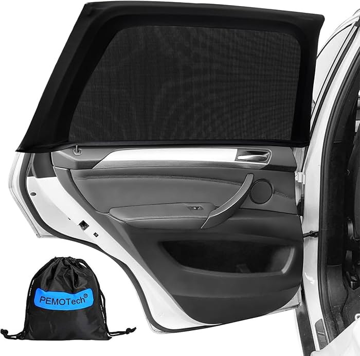 PEMOTech Car Window Shades(2 Pack)-Certified Car Side Window Sun Shades, UV Protection Breathable... | Amazon (US)