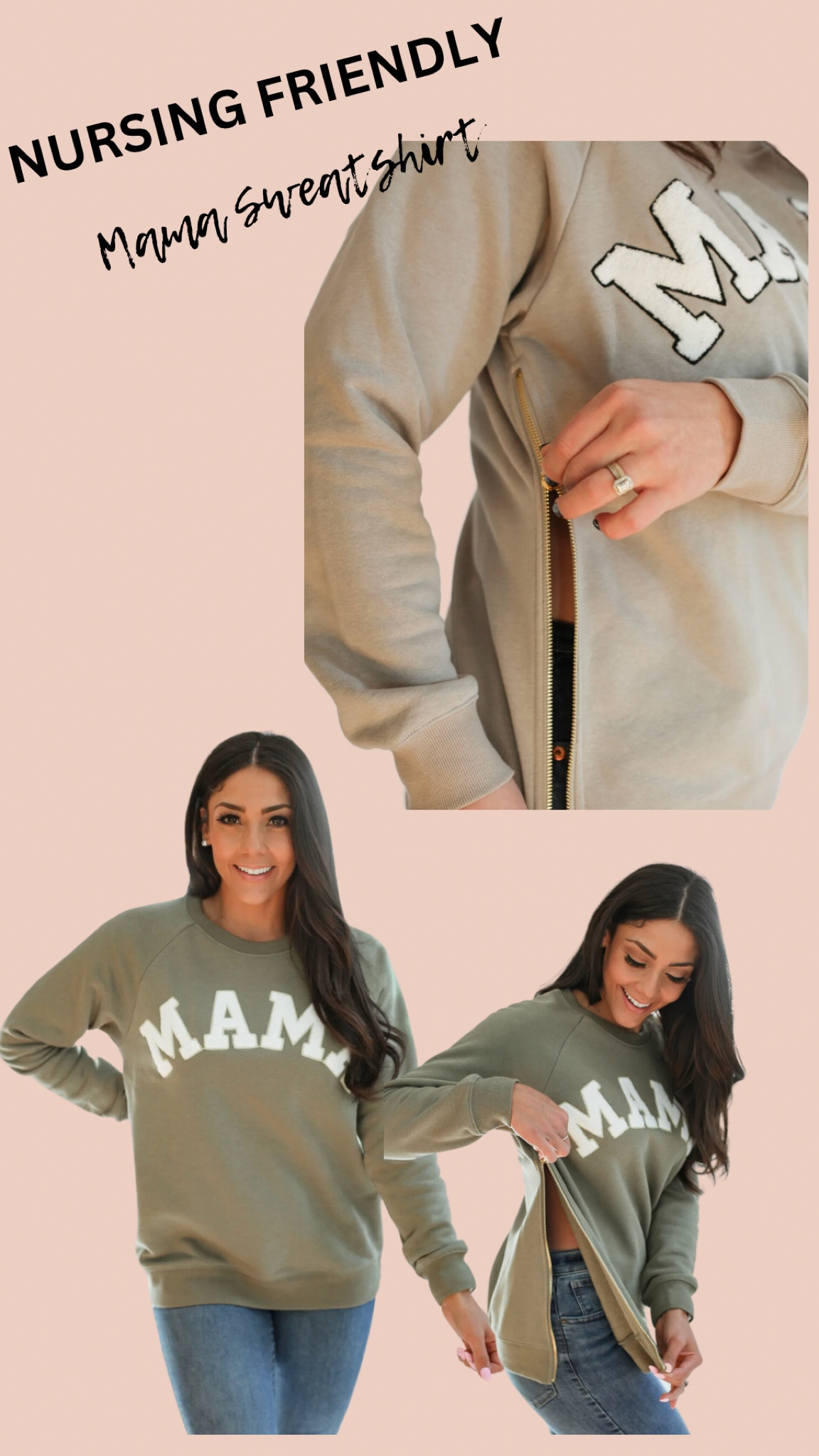 Nursing Friendly Sweatshirt
Zip side
Mama sweater
Sweats
Breastfeeding
New mom
Mid size 
Plus size
Green
Fall clothes


#LTKbaby #LTKbump #LTKstyletip
