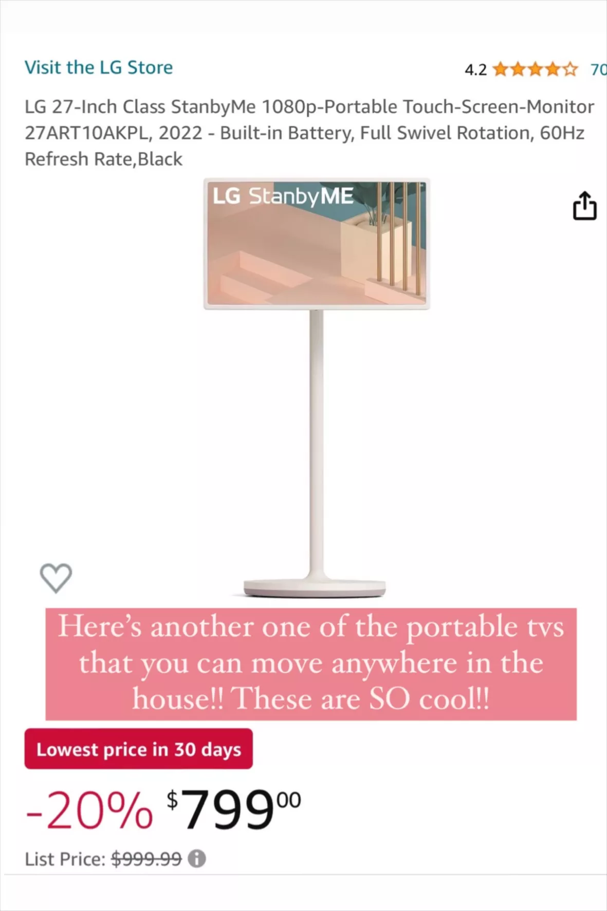 LG 27-Inch Class StanbyMe … curated on LTK