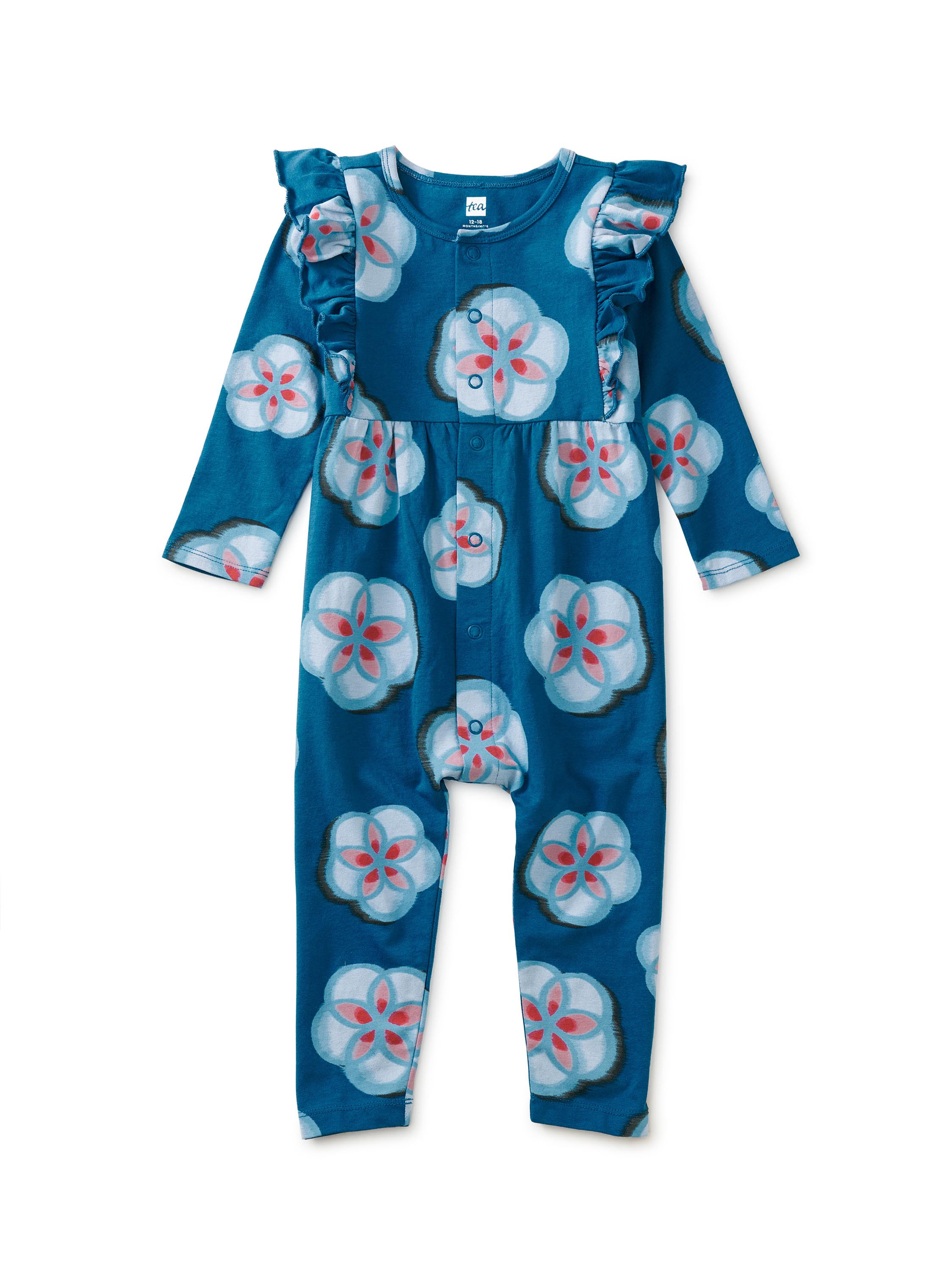 Snap Front Ruffle Baby Romper | Tea Collection