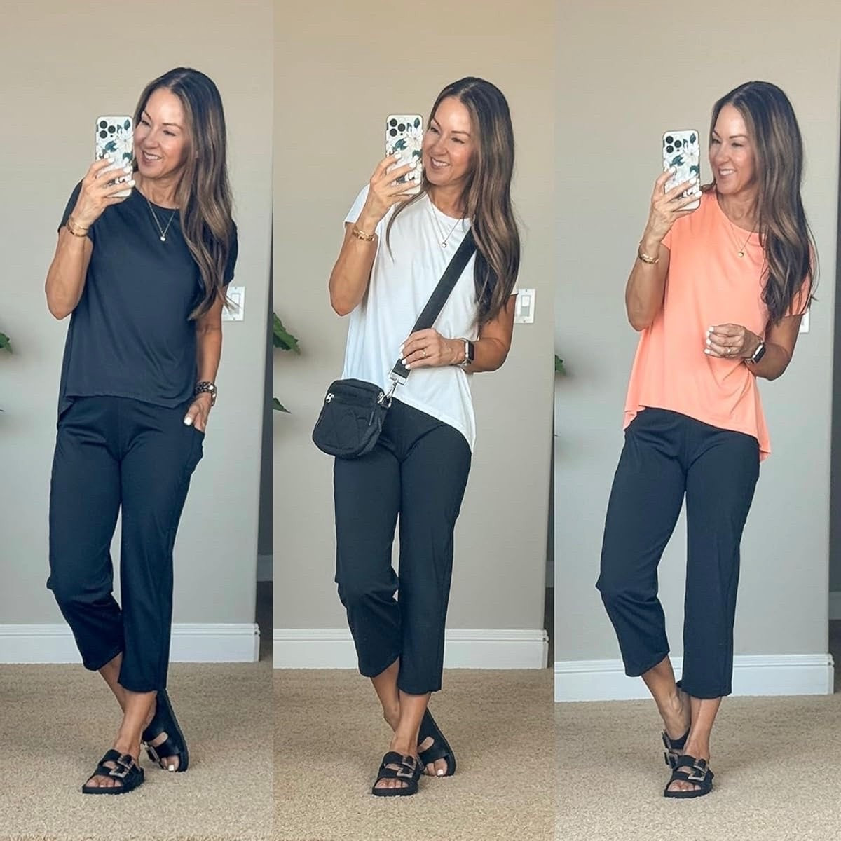 Tummy control high waisted activewear Capri’s & Soft, Lightweight, breathable, Moisture-wicking tees with UPF50+! For ref: I’m 5’1”, 108lbs, ▪️Capri’s size S in black runs TTS These are loose on me (I am typically an XS) ▪️Tees all XS

#LTKPetite #LTKSaleAlert #LTKOver40