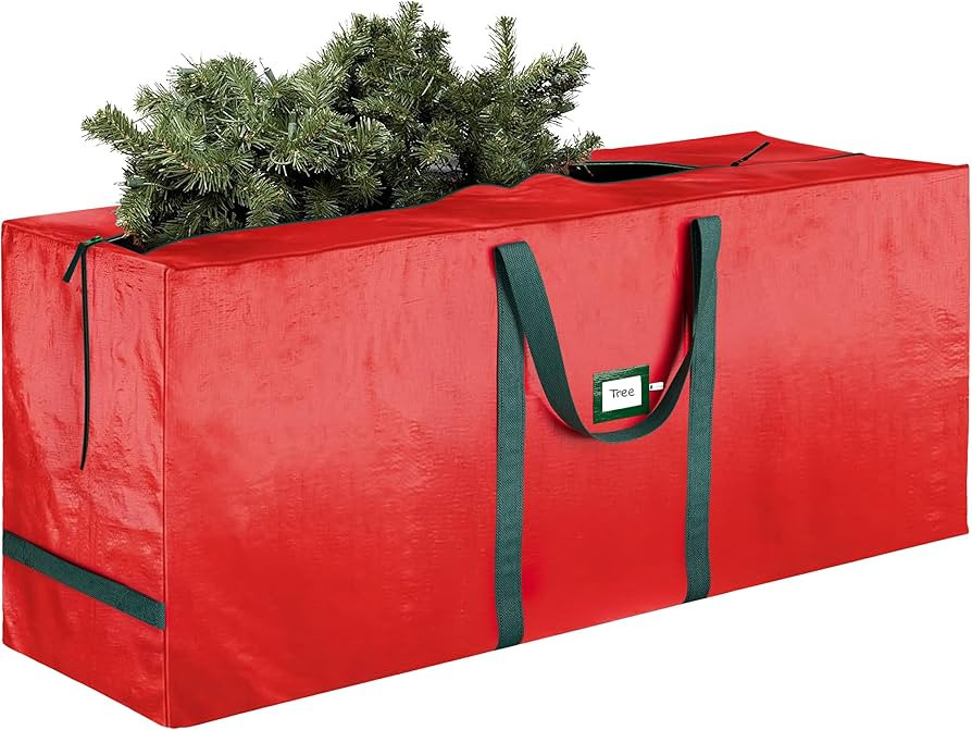 Heavy Duty Christmas Tree Storage Bag 7.5 Ft - Christmas Tree Bag Red - Tree Bags For Storage - X... | Amazon (US)