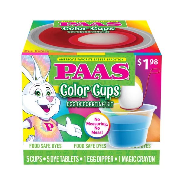 PAAS Easter Egg Decorating and Dye Kit, Color Cups, 1 Kit | Walmart (US)