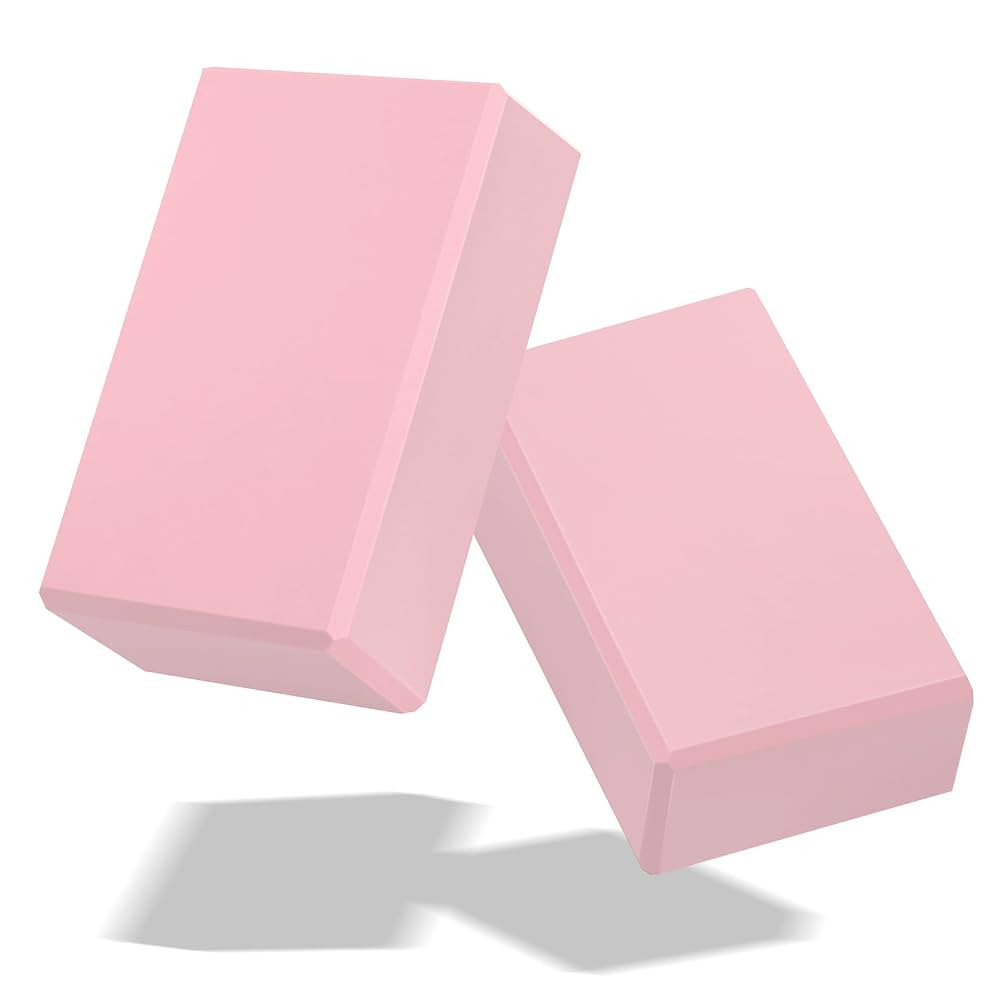 Biguphate Yoga Blocks 2 Pack, EVA Foam Yoga Block Supportive Latex-Free, Non-Slip Exercise Blocks... | Amazon (US)