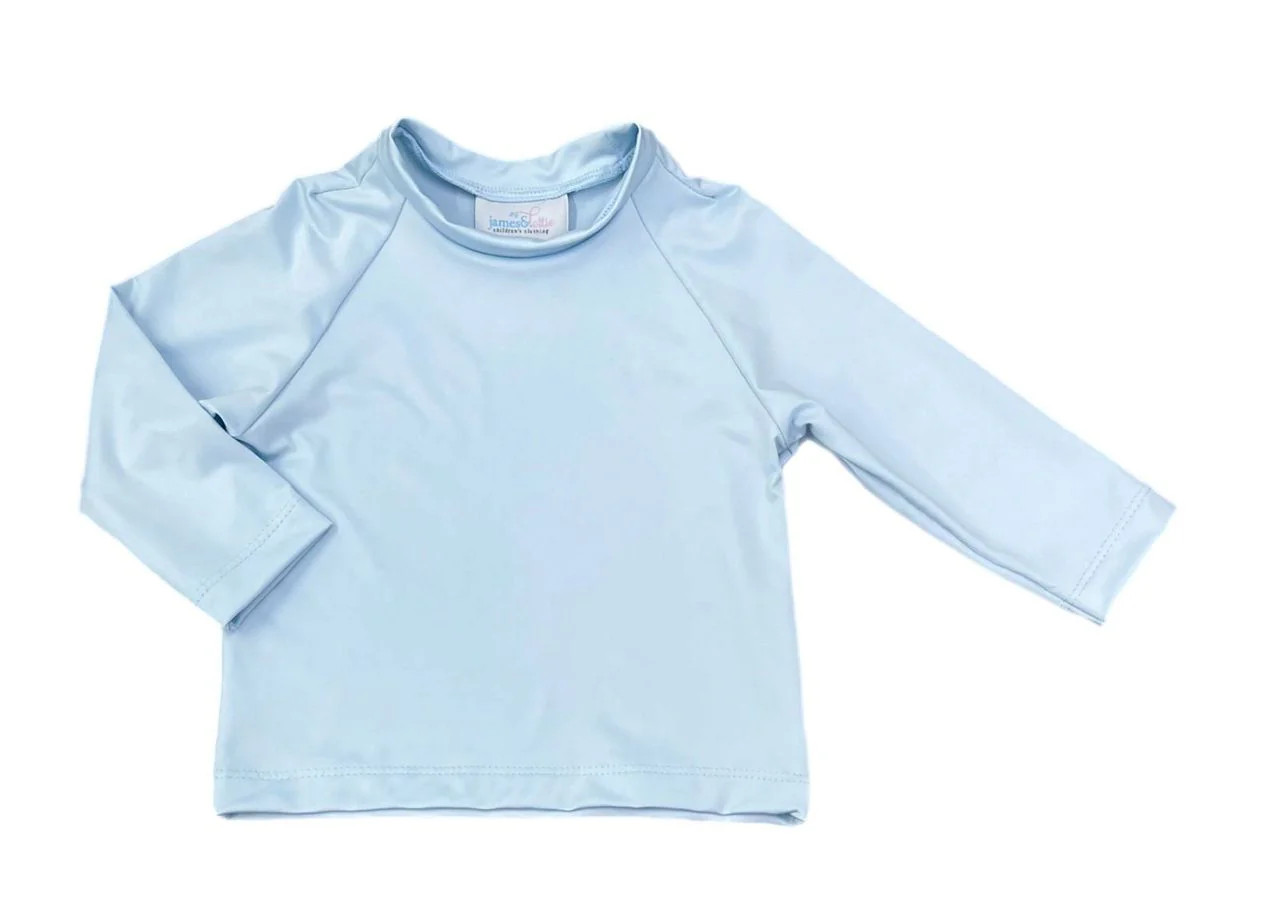 James and Lottie Sammy Long Sleeve Rash Guard (Light Blue) | Persnickety