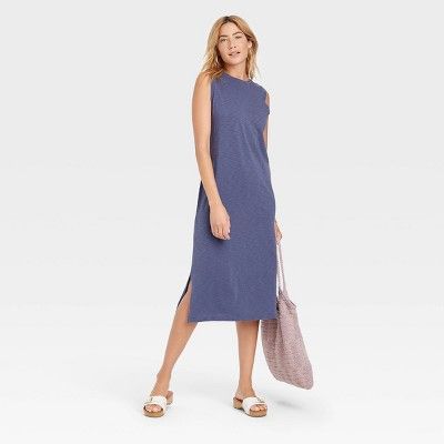 Women's Knit Tank Dress - Universal Thread™ Navy Blue | Target