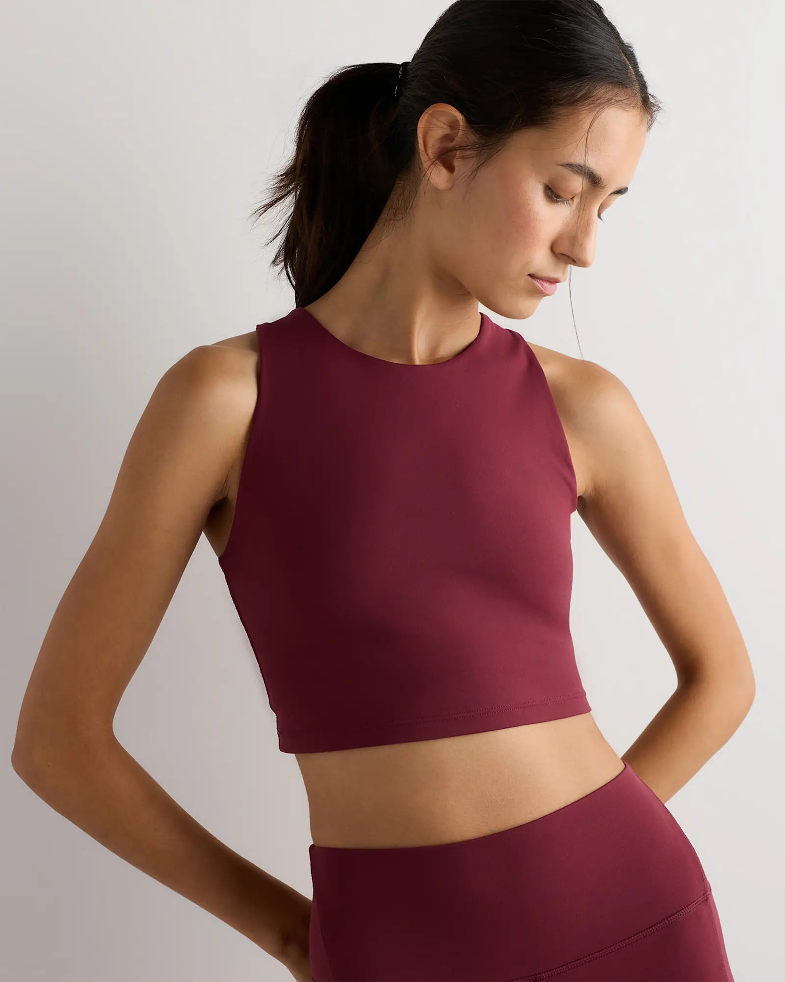 Ultra-Form High-Neck Cropped Tank | Quince