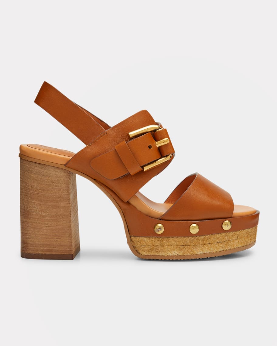 See by Chloe Joline Buckle Espadrille Platform Sandals | Neiman Marcus