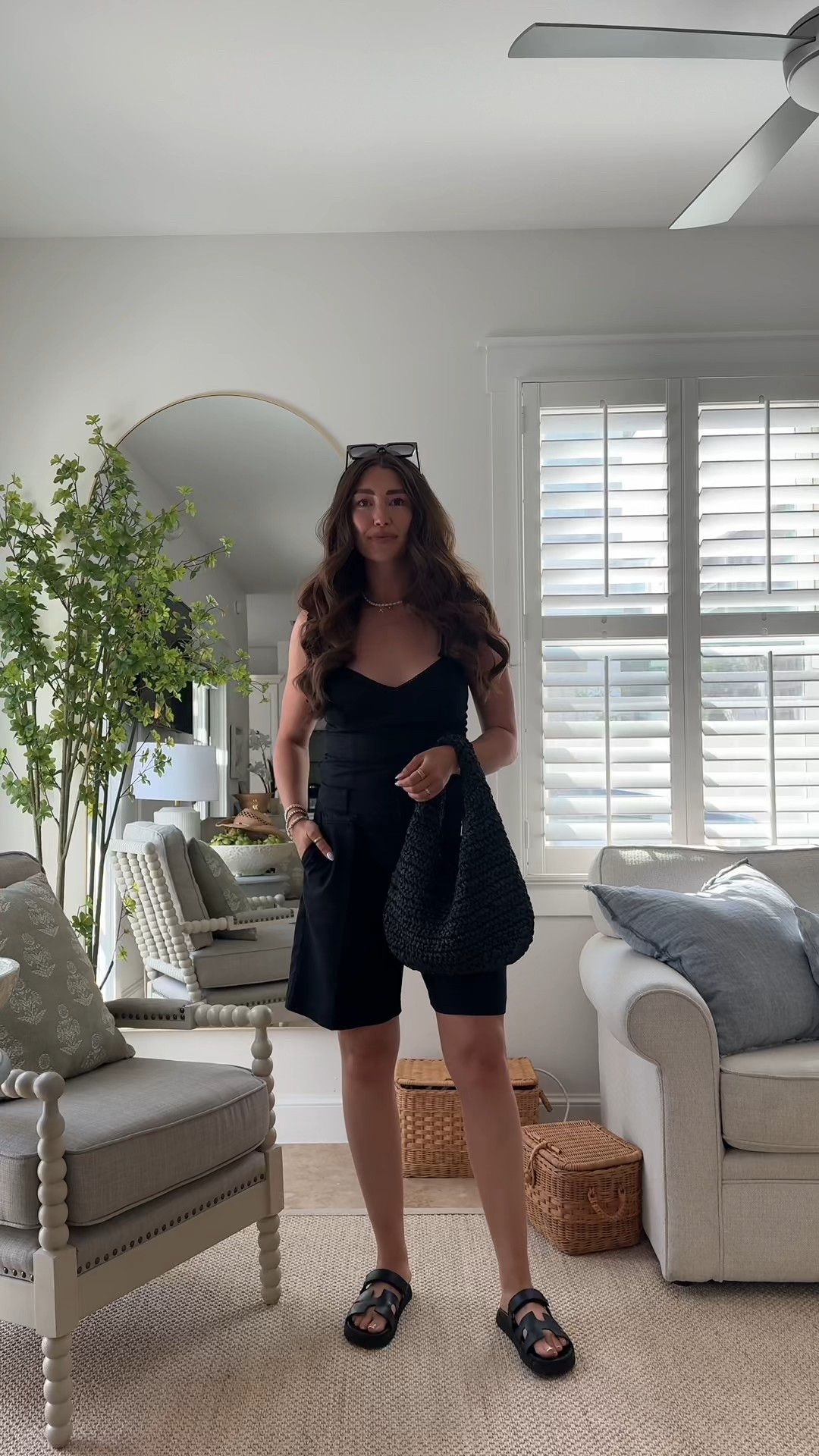 Mom approved summer fit but make it chic 😎 // wearing true size in everything. 