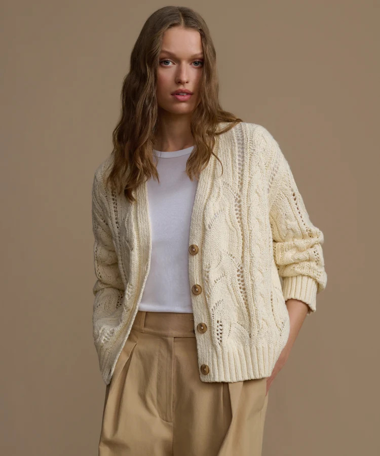 Cotton Cable Cardigan | Jenni Kayne