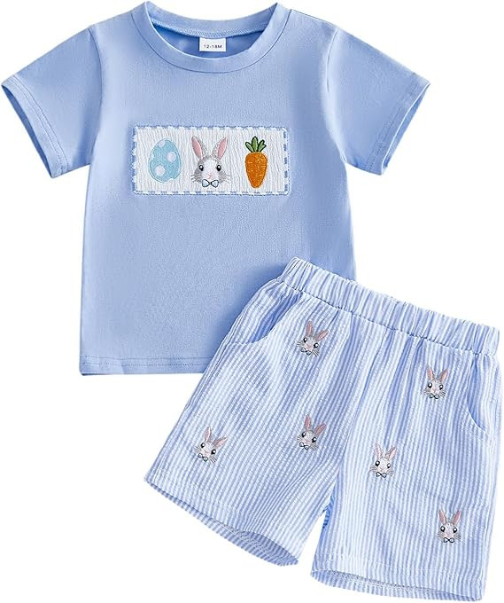 BemeyourBBs Toddler Baby Boy Summer Clothes Funny Letter T Shirt Elastic Waist Pockets Shorts Set... | Amazon (US)