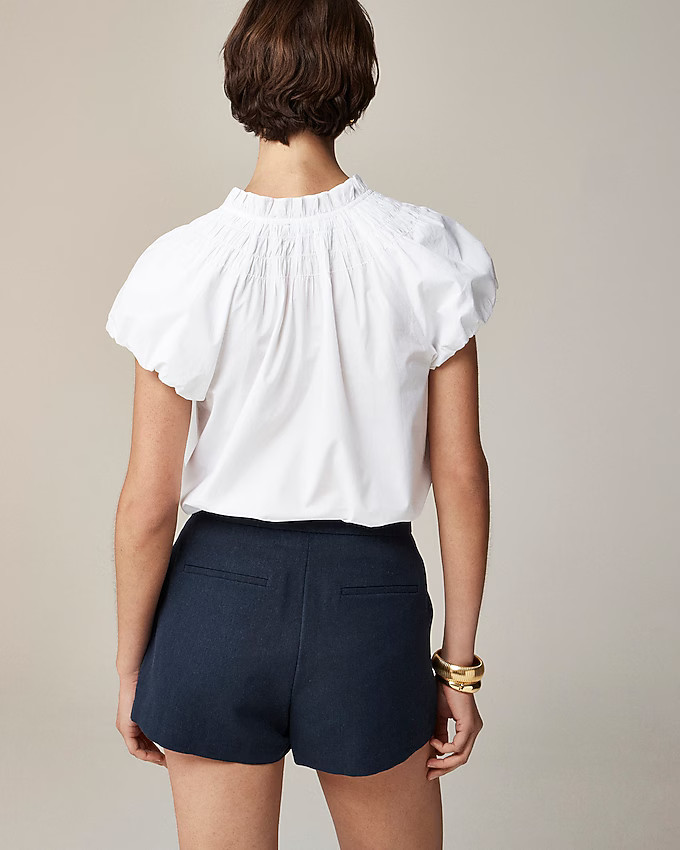 Smocked-neck top | J. Crew US