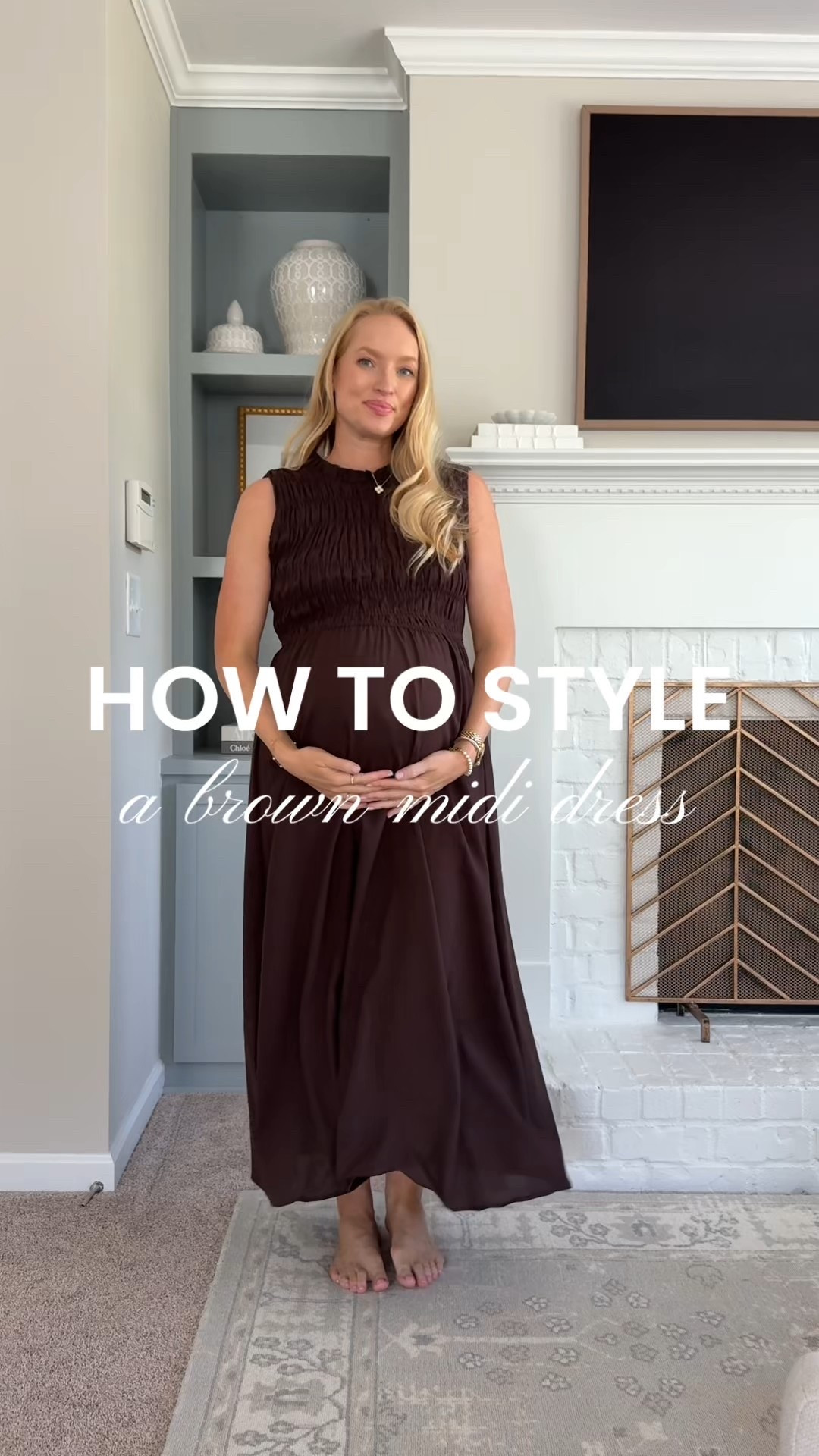 Comment CHIC and I’ll send you the links! 🤎 Did you hear chocolate is the new black this upcoming Fall? This chocolate midi dress so easy to style multiple ways, from layering with cozy knits for daytime to dressing it up with heels and accessories for a night out. Here's 5 ways to wear - which look is your favorite? Use code STRAWBERRYCHIC20 for 20% off the dress - I have this video with outfit details linked in my LTK in bio and saved to the IG POST folder at the top! 

#LTKBump #LTKStyleTip #LTKFindsUnder100