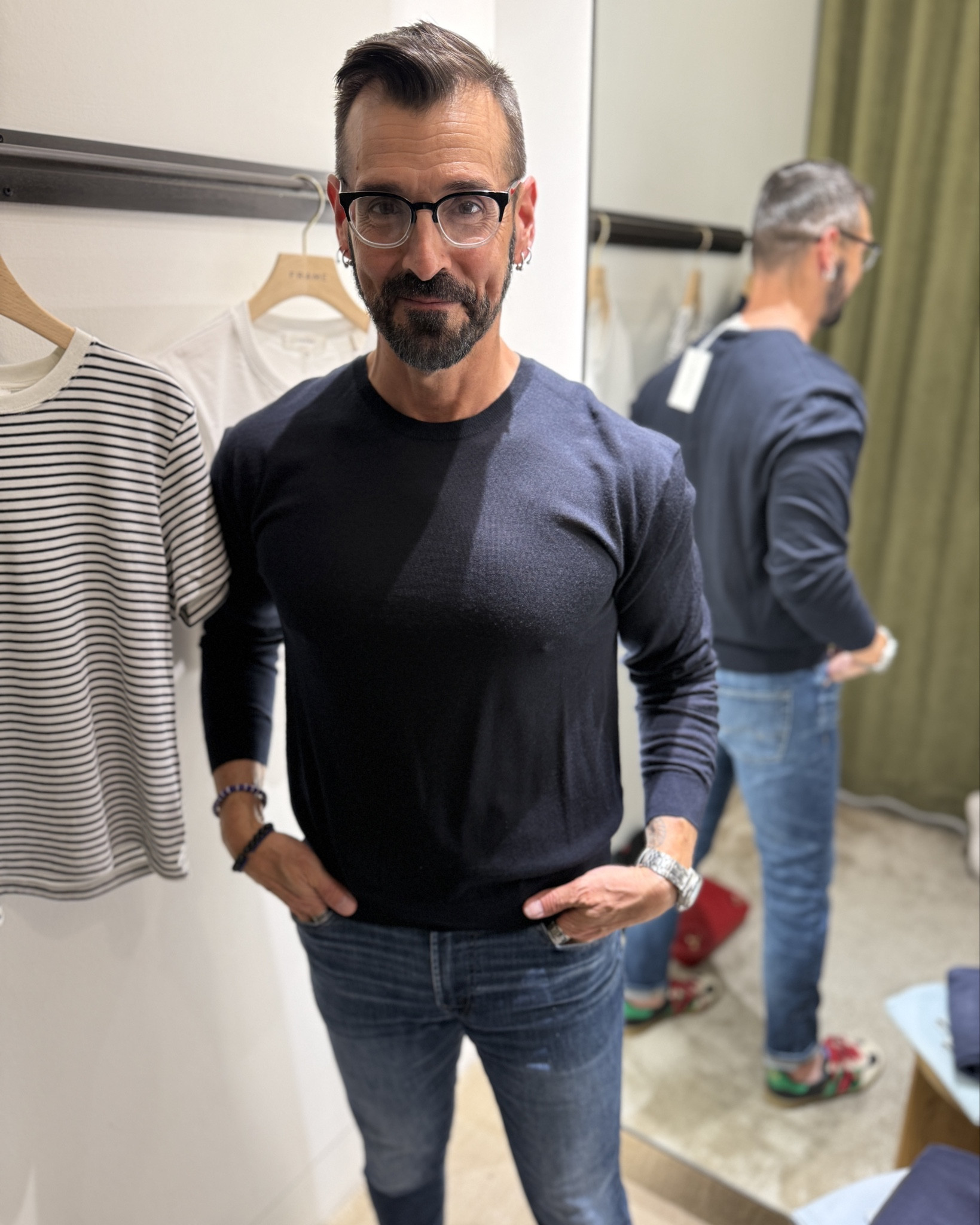 Yes it’s still August and warm (especially here in Texas) but I’m a big fan of “dress for the weather you want”
(to be honest, it might be 90+ degrees outside…but the AC is on full blast when you want into any store or restaurant!). 😳😂

A great way option, if you do wear a sweater or want to wear a sweater, is this new generation of cashmere. The softness and warmth we remember but at a huge weight savings due to new weaving technologies (yup, just got a lil textile nerdy 🤓). These two sweaters are…amazing. And might’ve had gotten added to the wardrobe. Come on winter. 🤞🤞🤞

#LTKSeasonal #LTKOver40 #LTKMens