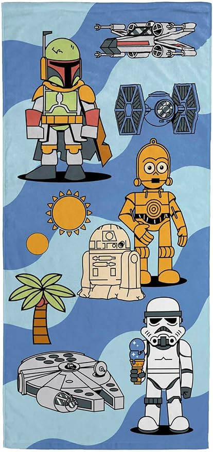 Jay Franco Star Wars Kids Bath Pool Beach Towel - Super Soft & Absorbent 100% Cotton Towel, Measu... | Amazon (US)