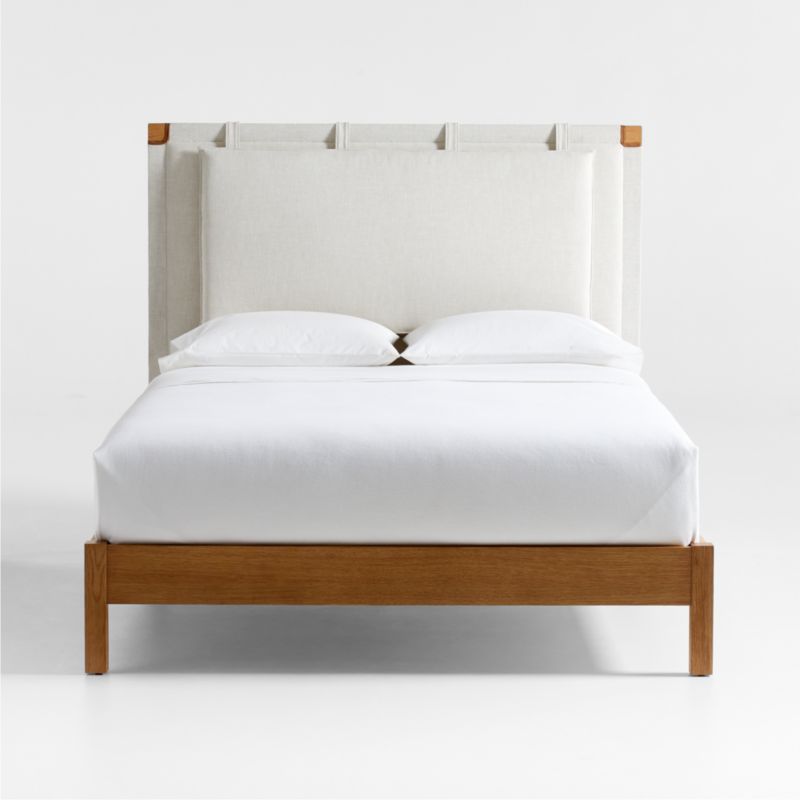 Shinola Hotel Bed with Headboard Cushion | Crate & Barrel | Crate & Barrel