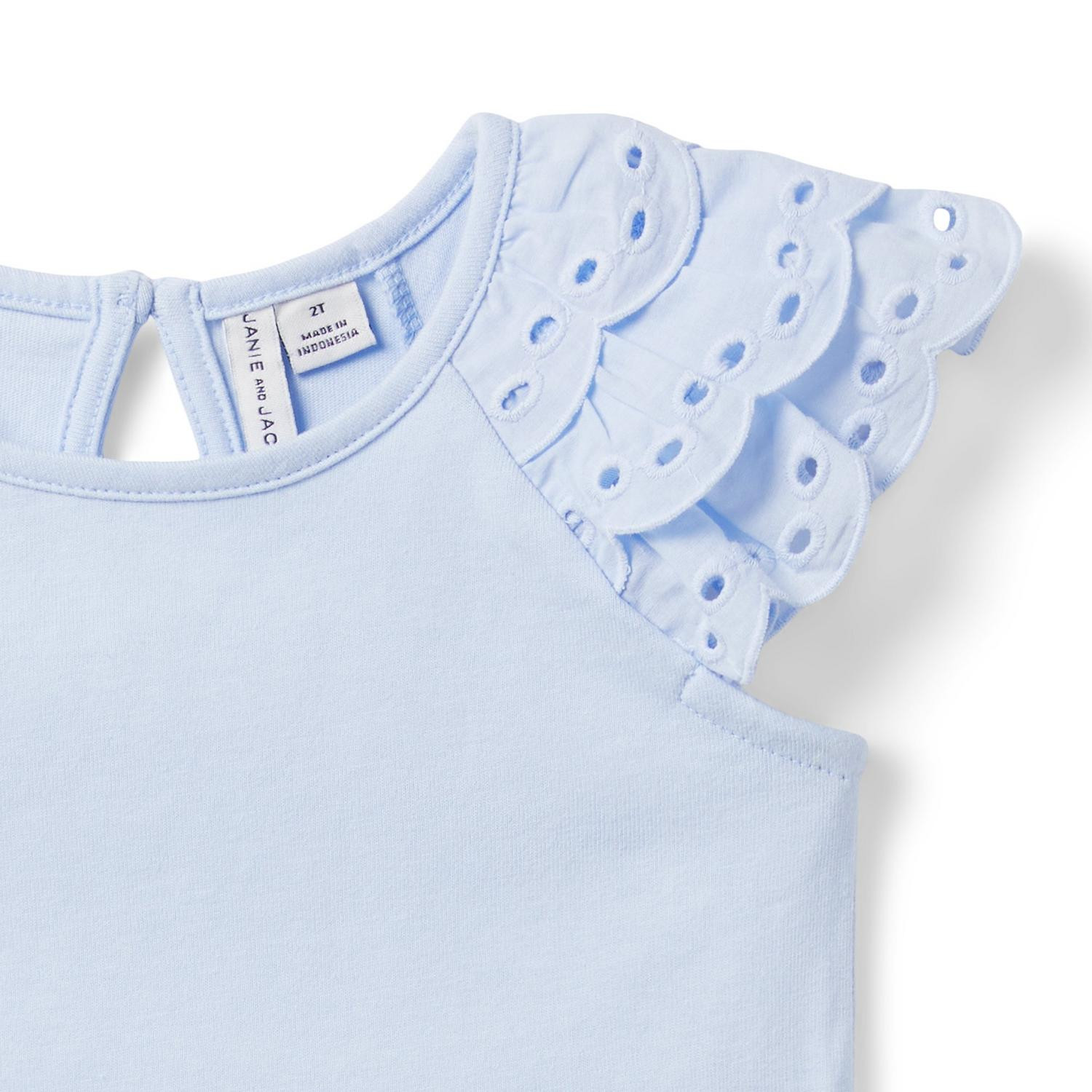 Eyelet Sleeve Jersey Top | Janie and Jack