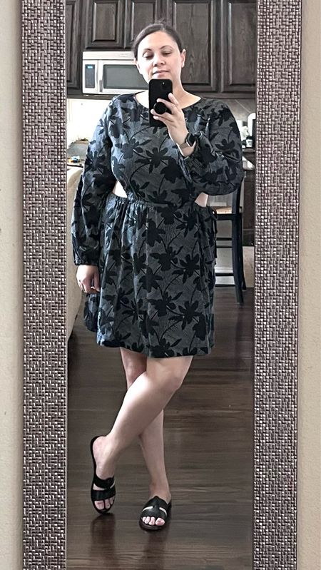 This balloon sleeve mini dress is  a perfect graduation or wedding guest dress. I’m in between sizes and am wearing an XL but I think sizing down to a large would work best for me.

#LTKOver40 #LTKFindsUnder50 #LTKMidsize