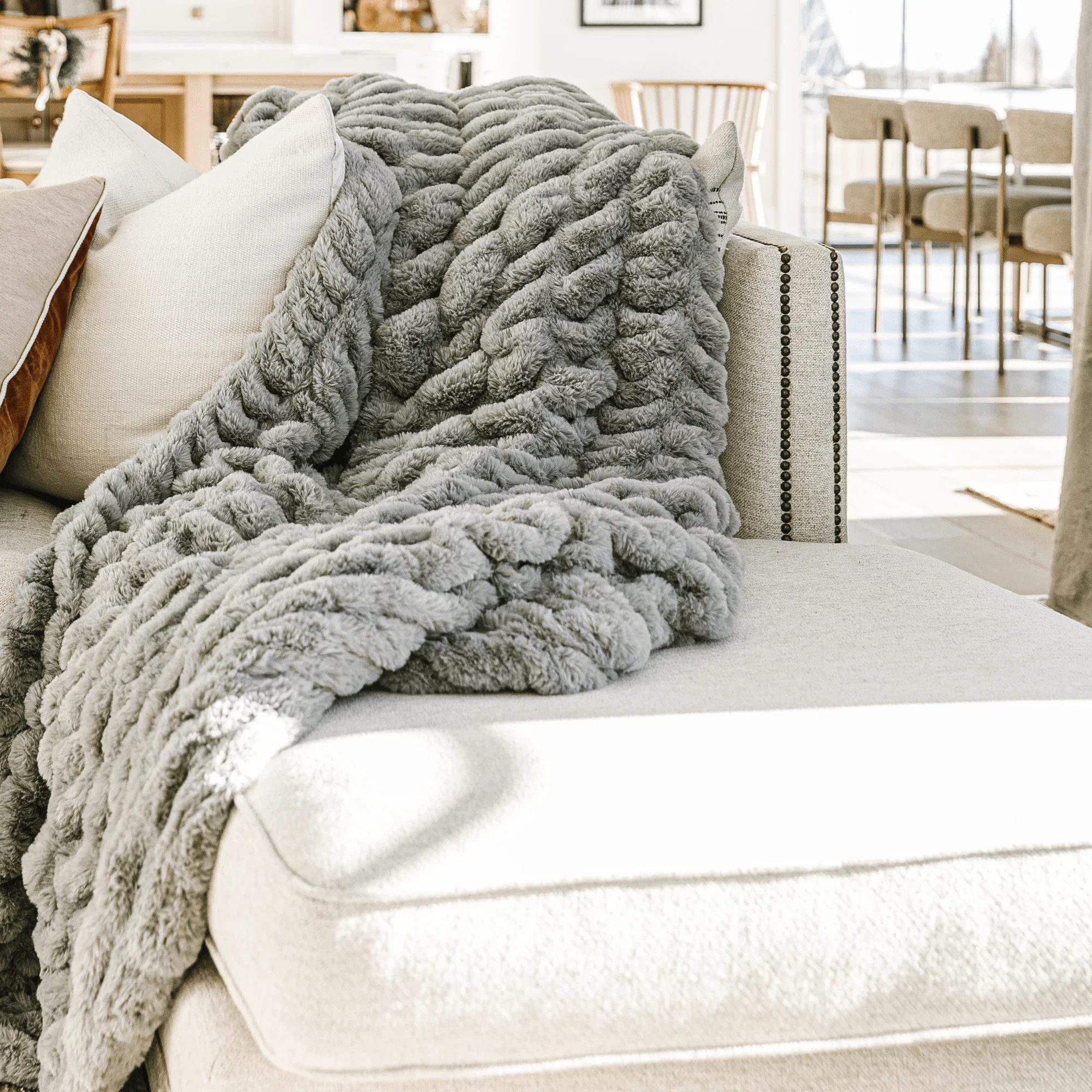 Ash Gray Minky Blanket Chic Collection – Minky Designs | Minky Designs