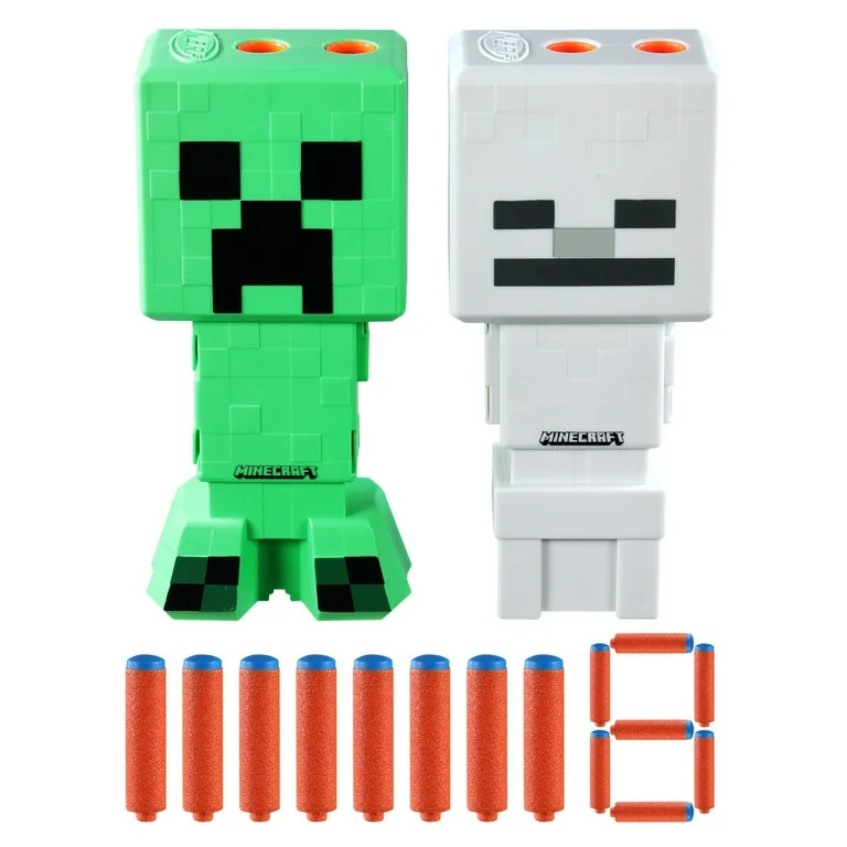 Nerf Minecraft Creeper & Skeleton Mob 2-Blaster Pack, Halloween Costume Accessory | Walmart (US)