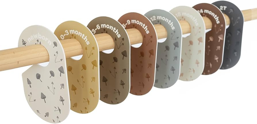 3 Sprouts Baby and Toddler Hanger Closet Dividers (Set of 8) - Nursery Organization for Clothes, ... | Amazon (US)