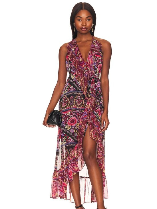 MISA Los Angeles | Melany Midi Dress in Flora Valentina Mix | Poshmark