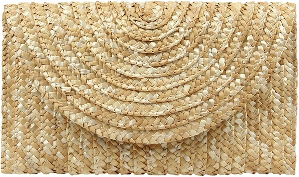 Freie Liebe Straw Clutch Bag for Women Summer Clutch Purses Beach Envelope Wallet Woven Handbags | Amazon (US)