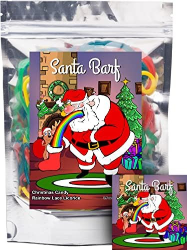 Santa Barf Rainbow Lace Licorice Funny Unique Christmas Stocking Stuffer Gag Birthday Girl, Boy a... | Amazon (US)