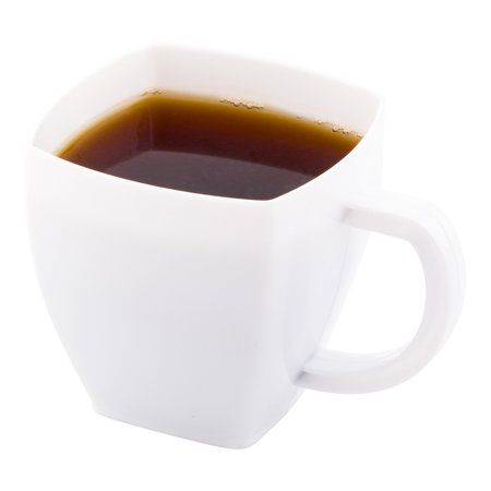 White Plastic Cafe Cups - 5 oz - Disposable & Recyclable - Plastic Espresso Cup, Plastic Coffee Cup, | Walmart (US)