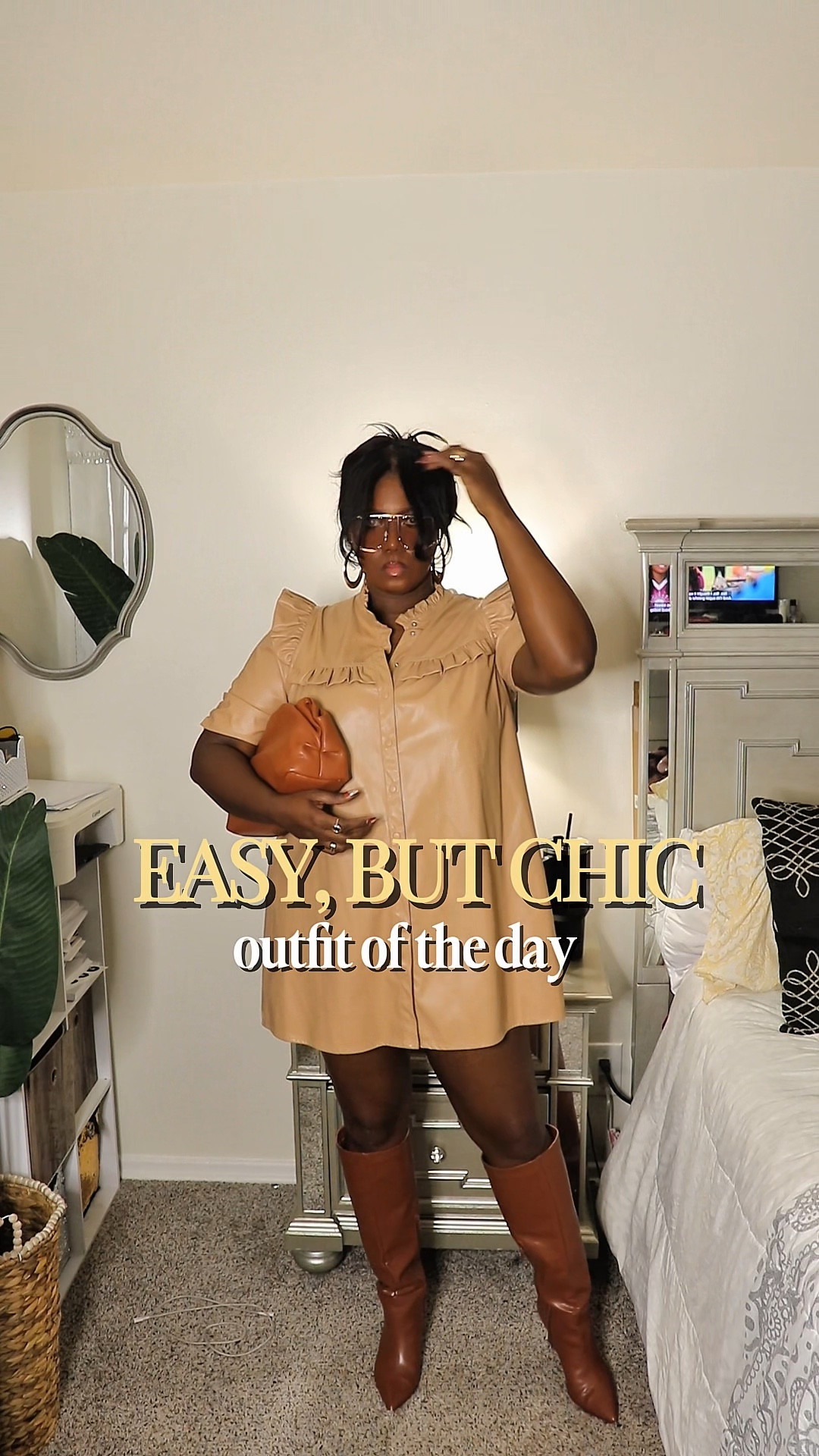 A Chic Dress that is Perfect for a casual chic look!
#ootd #midsizestyle #fallfashion
#holidayoutfit #fauxleatherdress 

#LTKMidsize #LTKHoliday #LTKgrwm