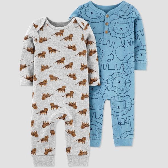 Baby Boys' 2pk Lion Jumpsuits - Just One You® made by carter's Turquoise Blue | Target