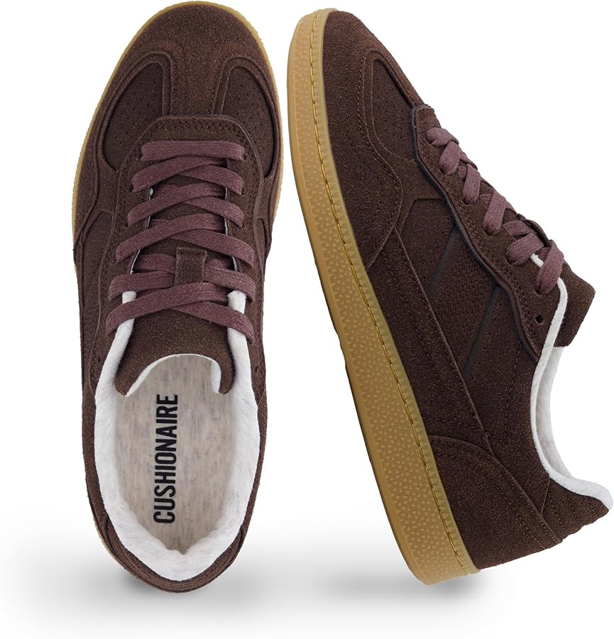 CUSHIONAIRE Bettina Women's Retro Sneaker with Cushioned Insole and Durable Gum Sole | Amazon (US)