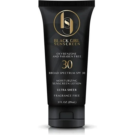 Black Girl Sunscreen - Moisturizing Sunscreen Lotion SPF 30 No White-Residue Formulated with Natural Ingredients for Melanin Rich Skin (3 Fl. Oz.) | Walmart (US)