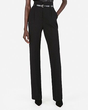 high waisted belted wide leg pant | Express
