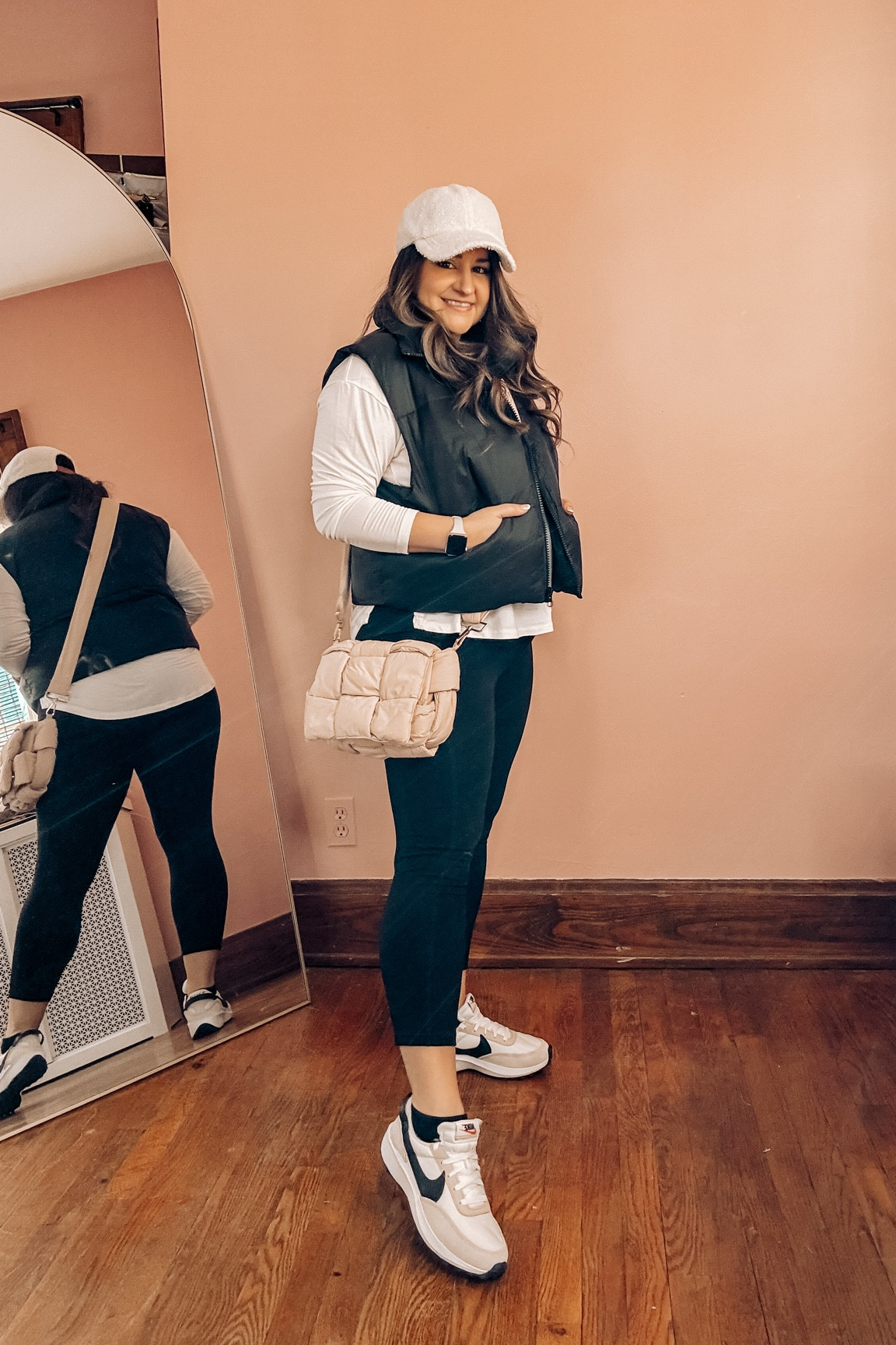 A comfy outfit perfect for weekend athleisure or running errands or doing mom outfit things!

Wearing a size large in all

These are my favorite black leggings with pockets and I love these neutral sneakers!

Curvy
Midsize
Leggings
Amazon fashion
Checkered purse
Fall hat
Vest

#LTKSeasonal #LTKMidsize #LTKFitness