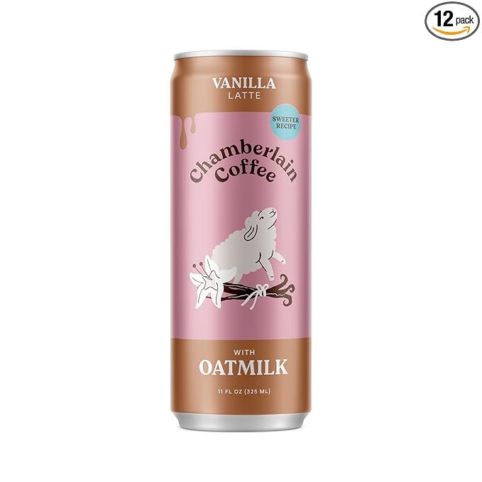 Chamberlain Coffee Vanilla Latte with Oatmilk - Canned Coffee - Rich, Sweet & Creamy - Vegan With... | Amazon (US)