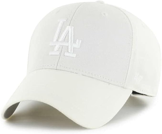 47 Los Angeles Dodgers Mens Womens MVP Adjustable Baseball Cap, Structured Fit, Cream/Natural Whi... | Amazon (US)