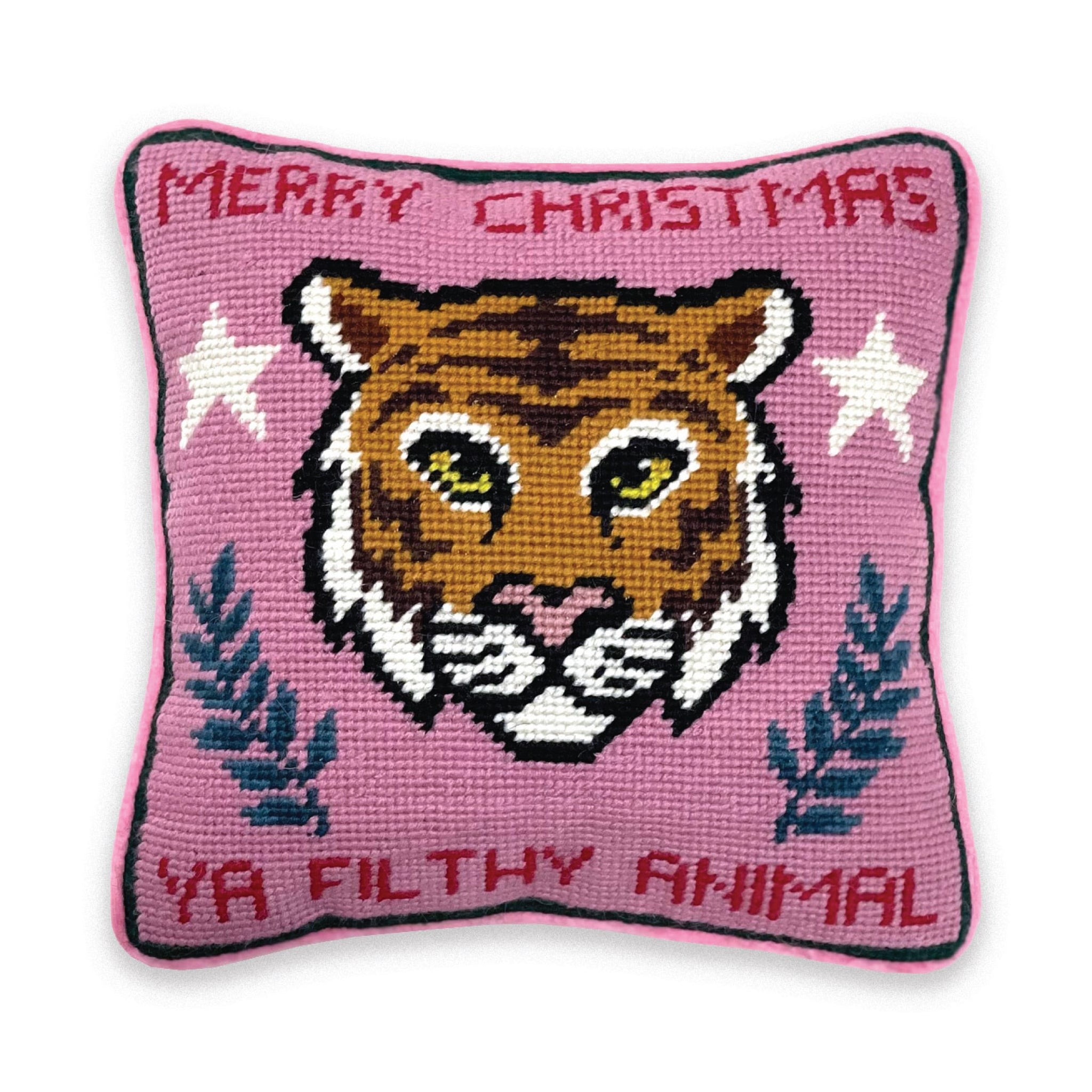 Filthy Animal Needlepoint Pillow | Furbish Studio
