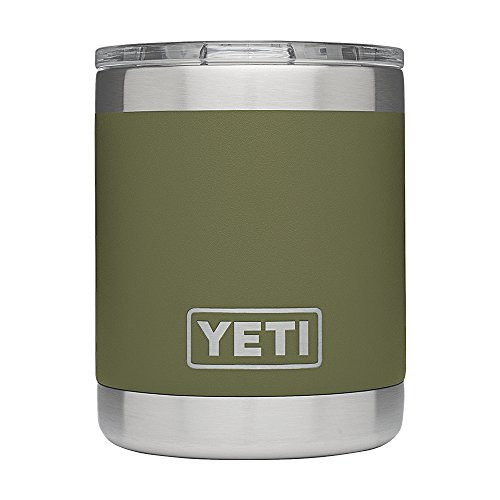 YETI Rambler 10oz Vacuum Insulated Stainless Steel Lowball with Lid, Olive Green DuraCoat | Amazon (US)