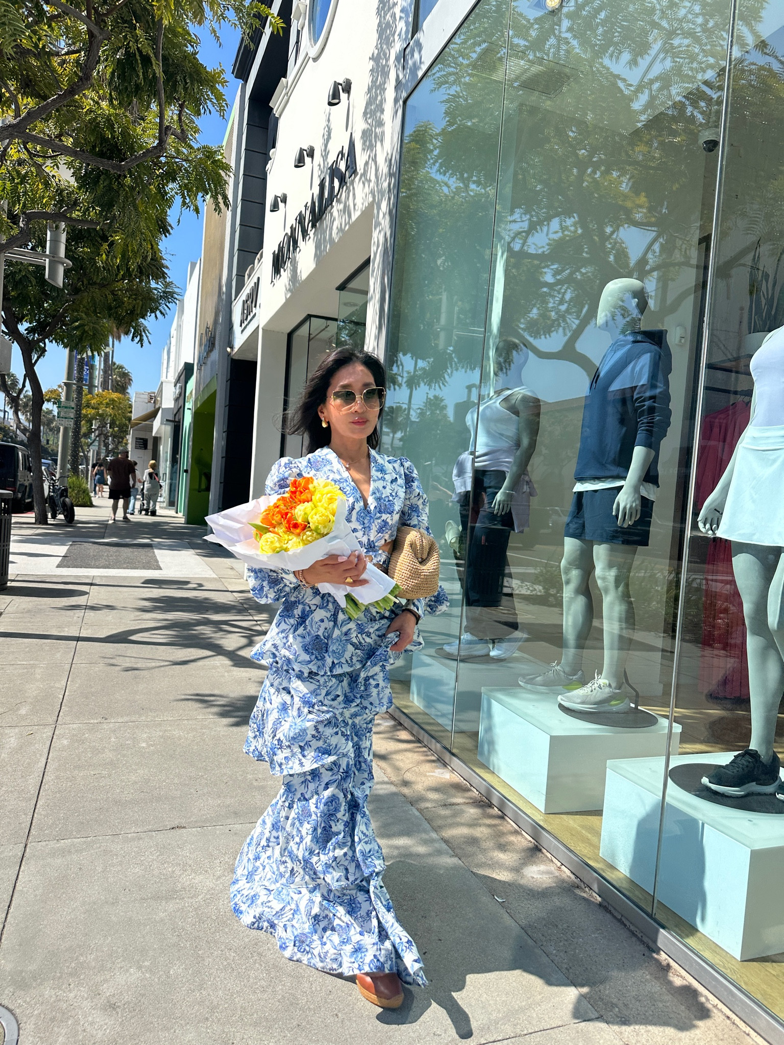 light blue wedding dress with sleeves ACONITUM in Blue, an A-Line Ombr Color Wedding Dress in Silk  Larimeloom