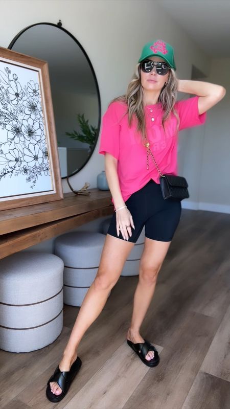 Weekend mom uniform on repeat from Amazon! Cutest oversized graphic tee only $14.99 wearing small
Bike shorts on sale!
Sandals on sale 
Amazon fashion 

#LTKfindsunder50 #LTKsalealert #LTKSeasonal