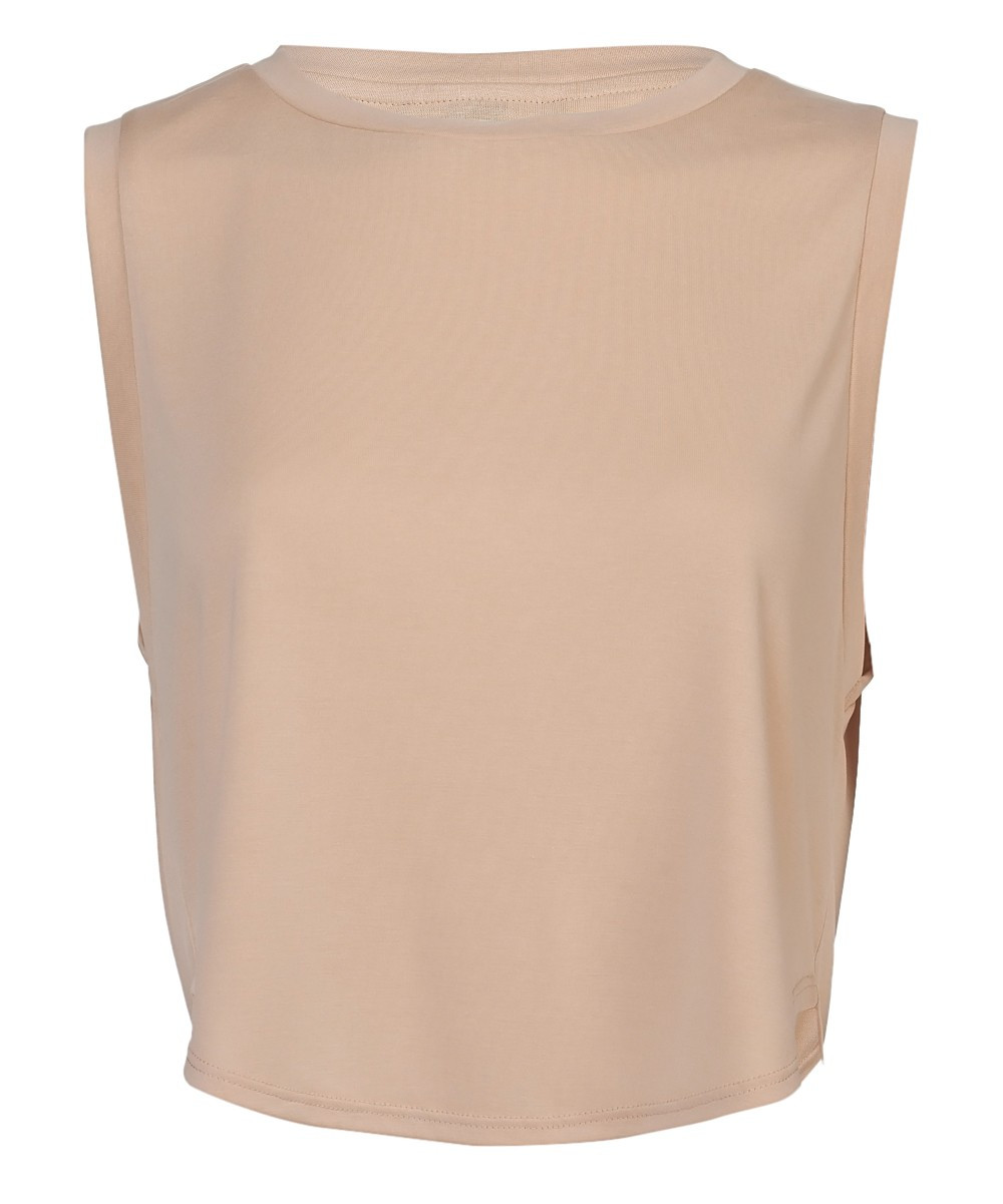 Forever 21 Women's Tube & Crop Tops Beige - Beige Crop Muscle Tank - Women | Zulily