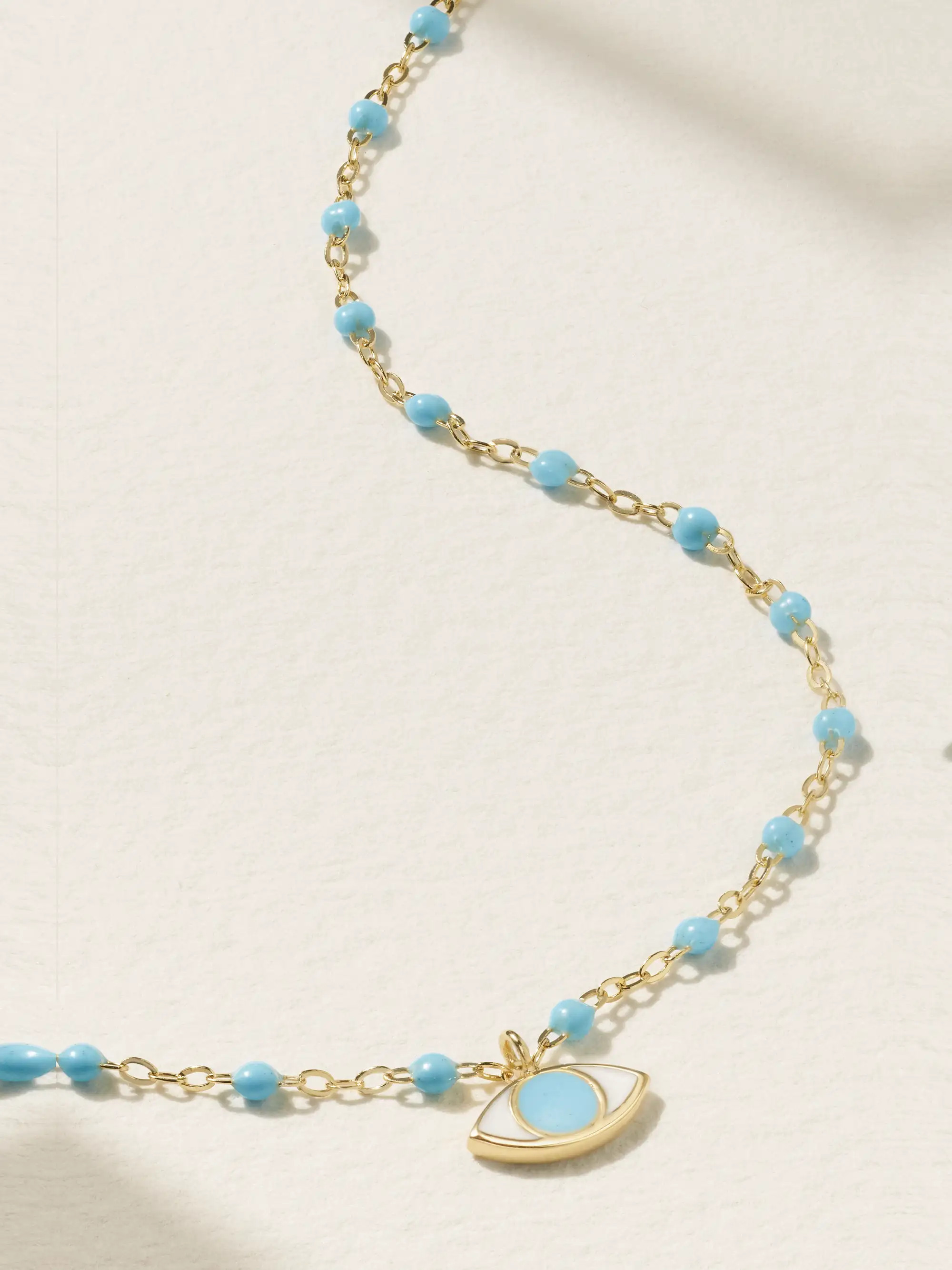 Classic Gigi Eye 18-karat gold and resin necklace | NET-A-PORTER (UK & EU)