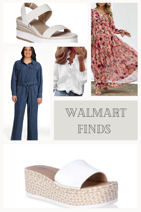 These are some fun spring  finds from Walmart ! I’m wanting to get a jumpsuit this summer and this one looks adorable 

#LTKshoecrush #LTKSeasonal #LTKstyletip