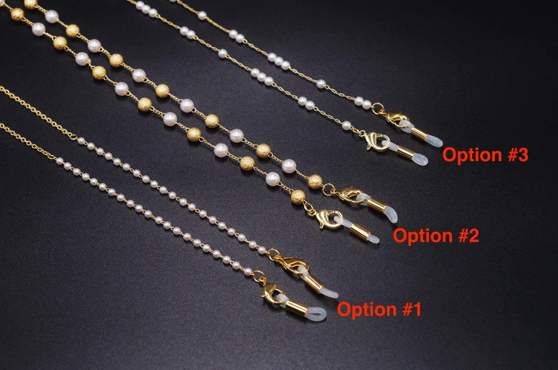 Gold Pearl Mask Chain  Face Mask Chain  Sunglass Chain  | Etsy | Etsy (US)
