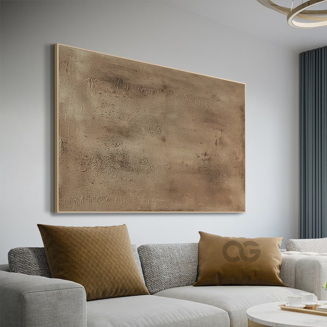 Large Minimalist Brown Painting Modern Abstract Minimalist - Etsy | Etsy (US)