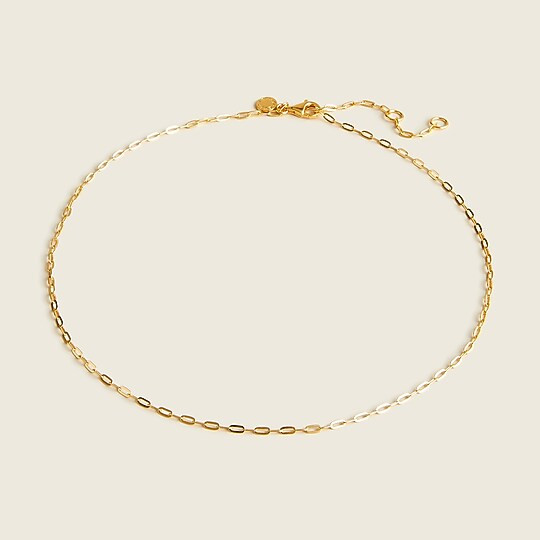 Demi-fine 14k gold-plated 16" flat chain necklace | J. Crew US